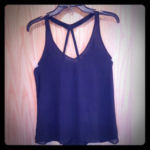 Black Flowy Tank Top